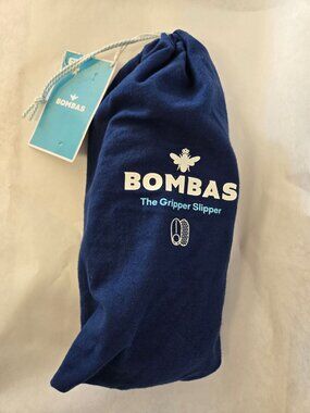Bombas Men's Merino Wool Blend Knit Gripper Slipper Size Medium Slip Proof